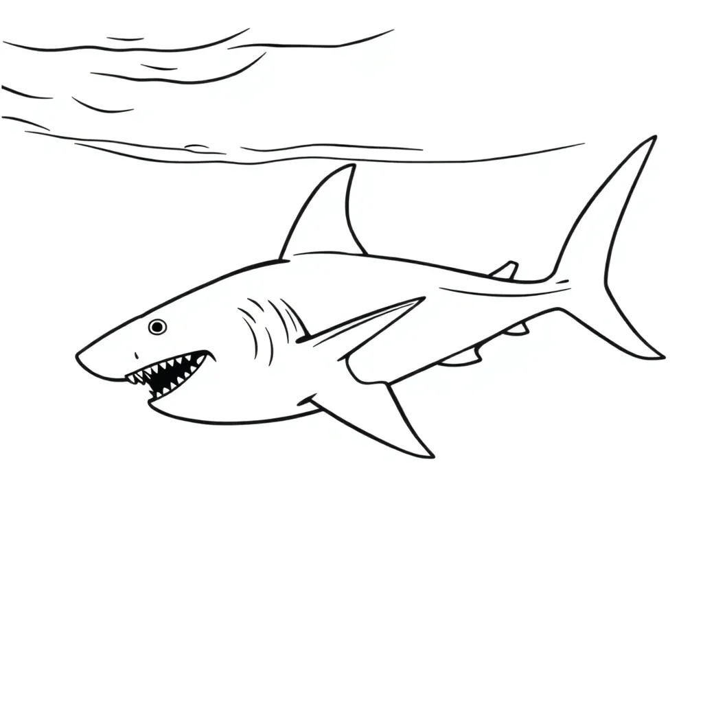 Shark coloring page