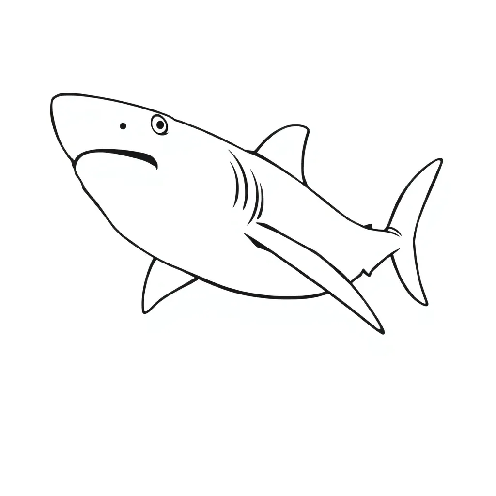 Shark coloring page