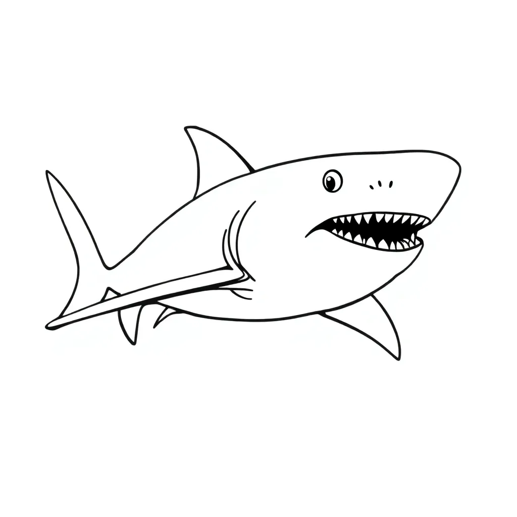 Shark coloring page