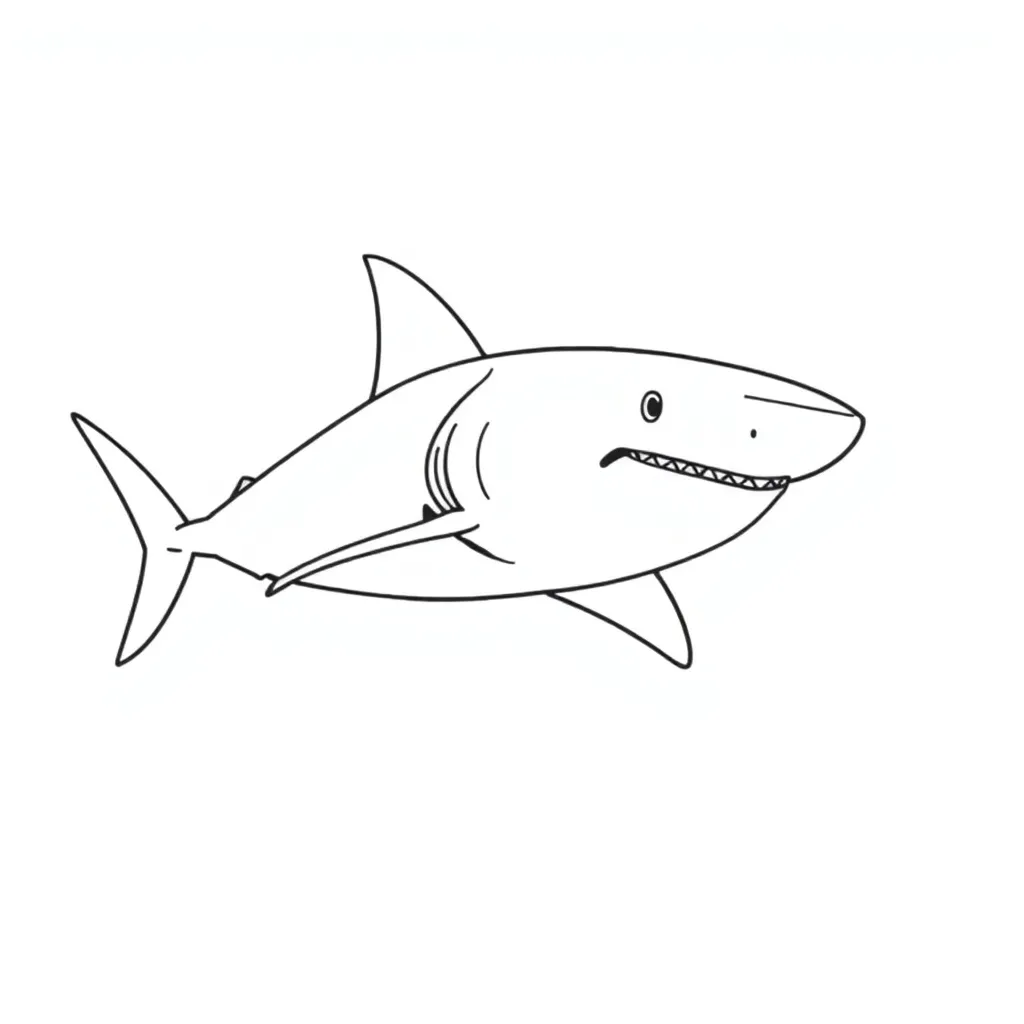 Shark coloring page