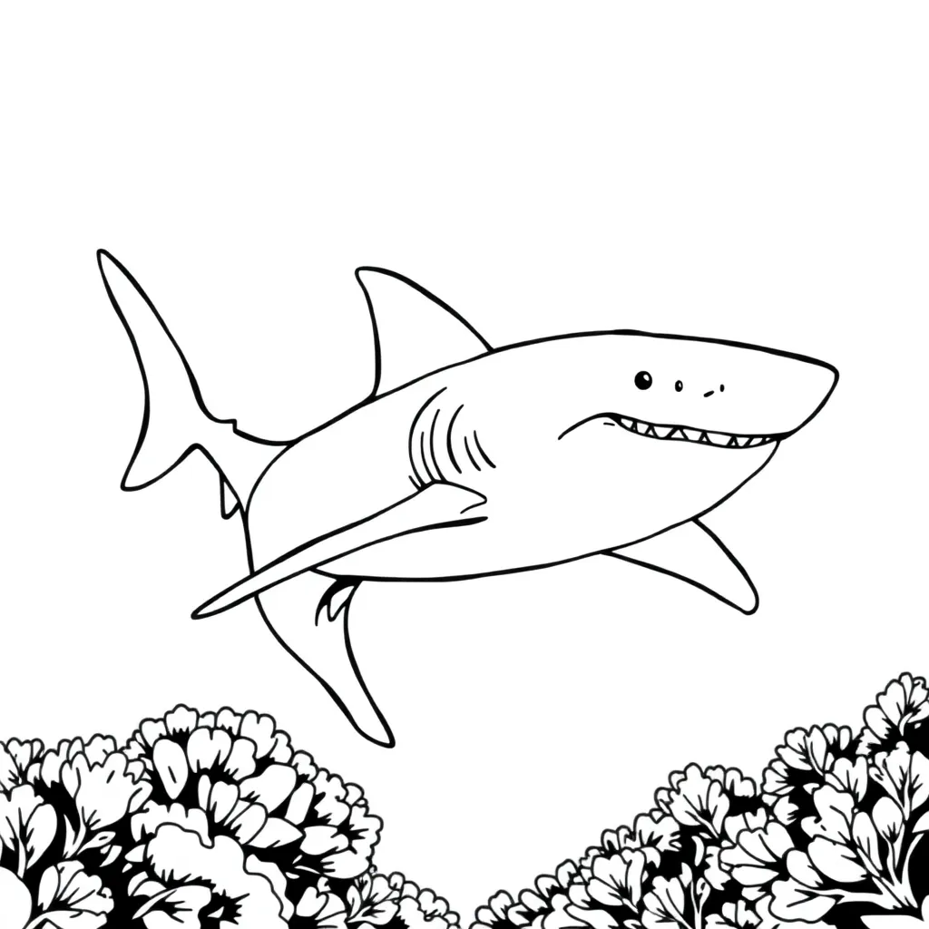 Shark coloring page