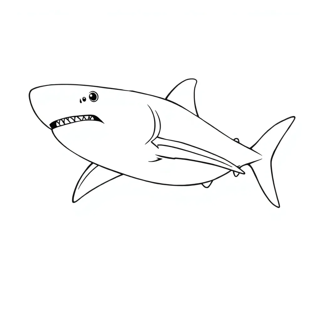 Shark coloring page