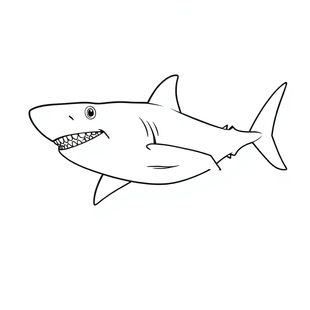 Shark coloring page