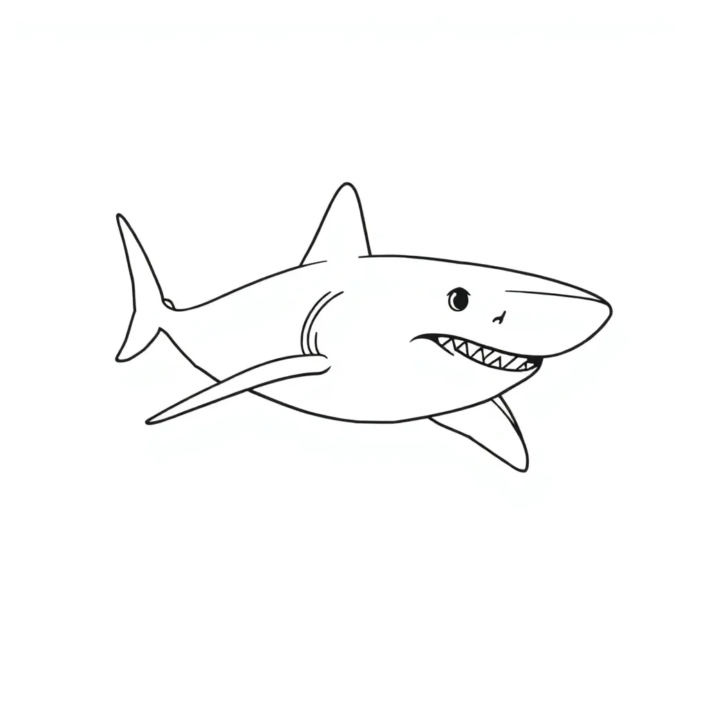 Shark coloring page