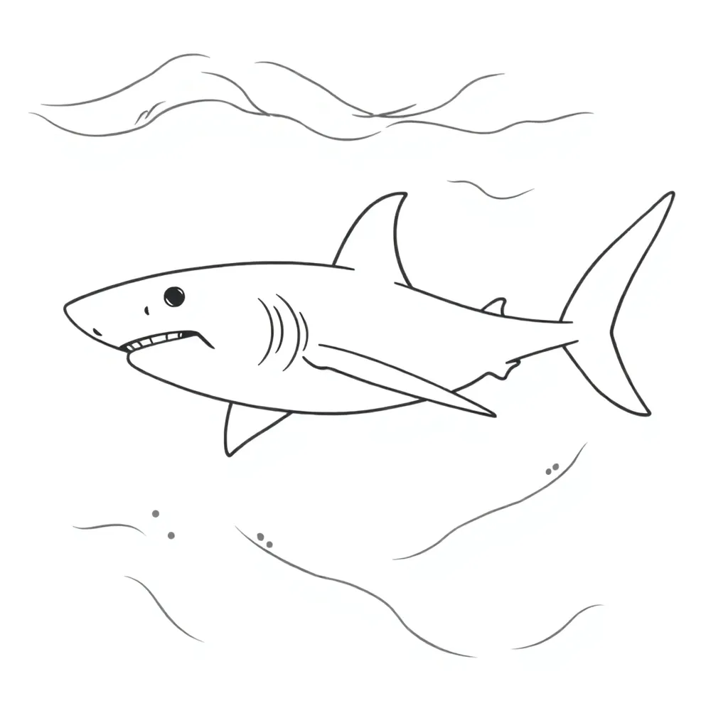 Shark coloring page