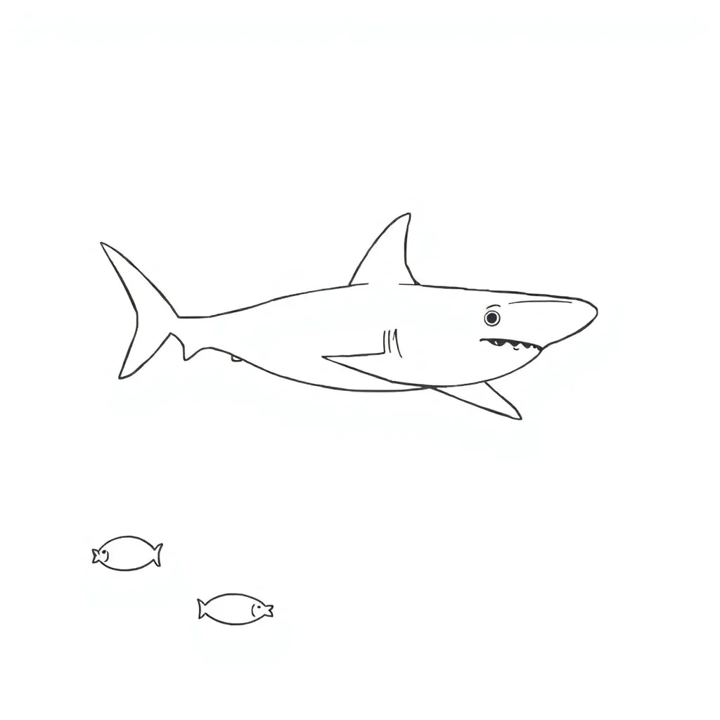 Shark coloring page
