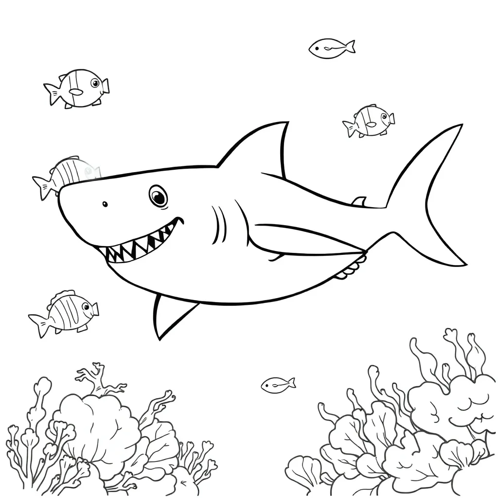 Shark coloring page