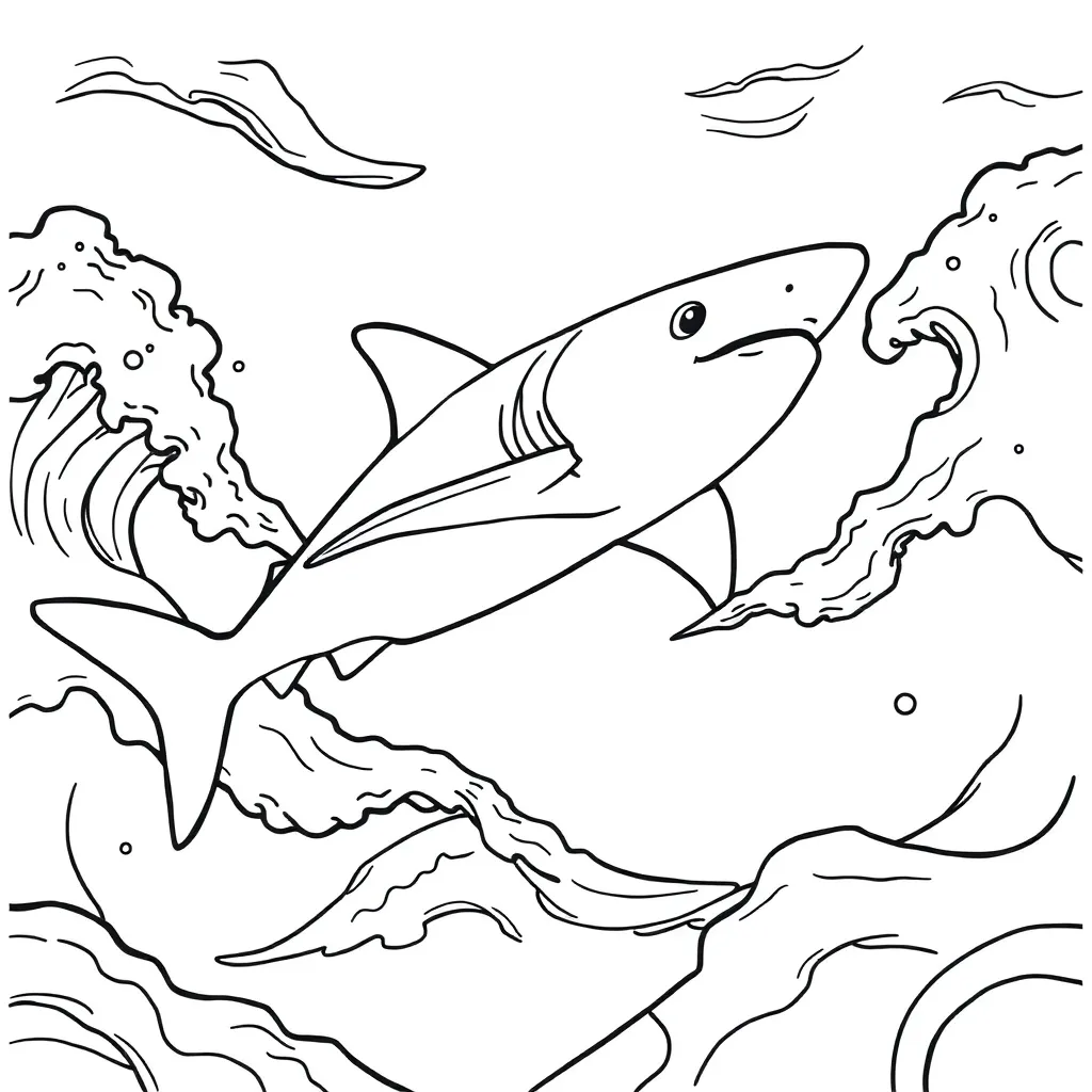 Shark coloring page
