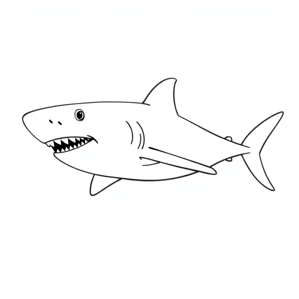 Shark coloring page