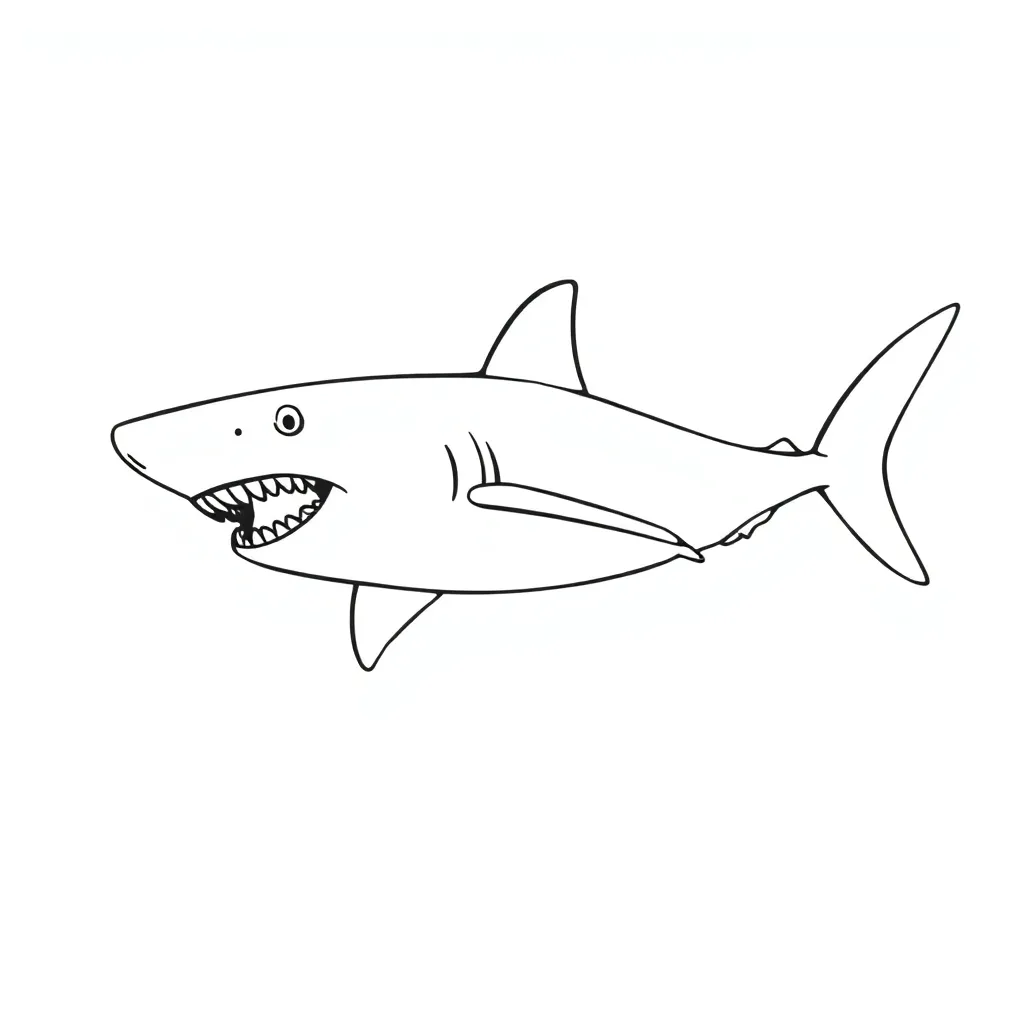 Shark coloring page