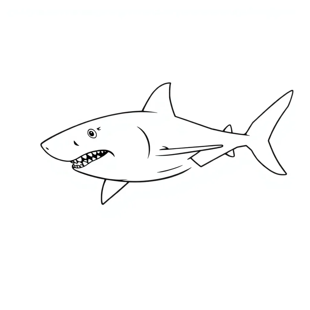 Shark coloring page