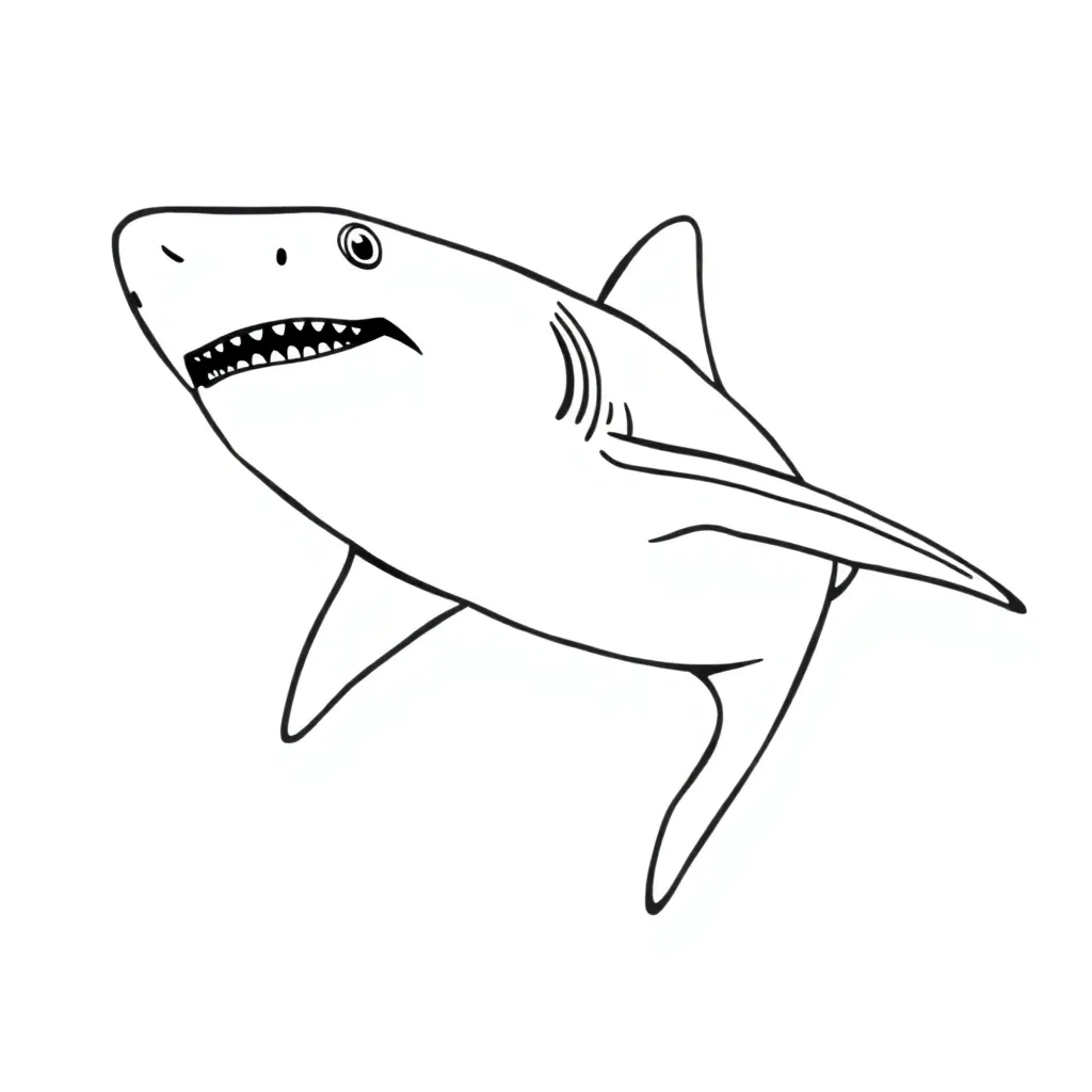 Shark coloring page
