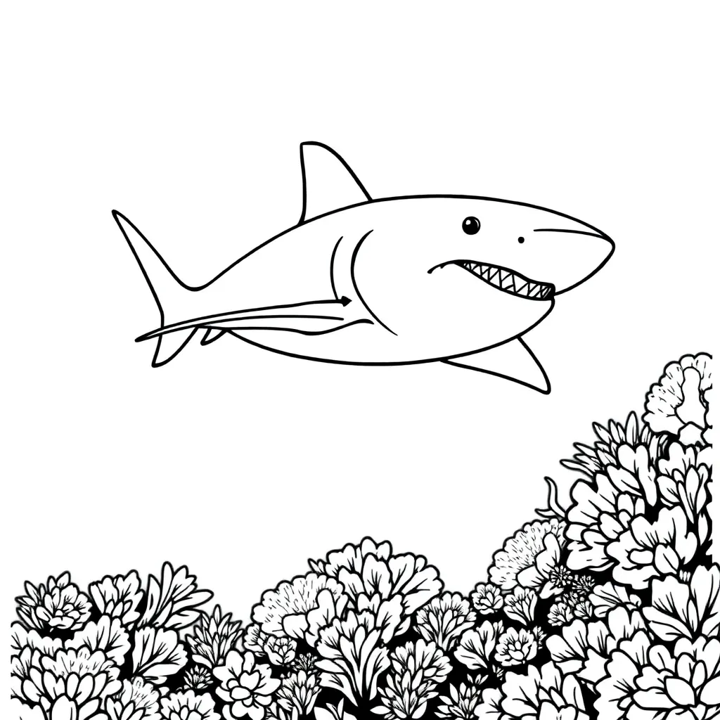 Shark coloring page
