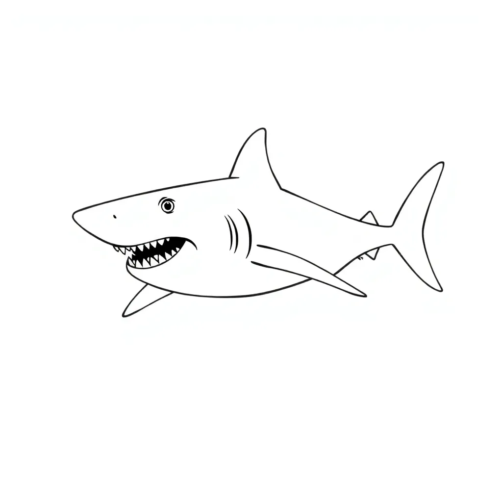 Shark coloring page