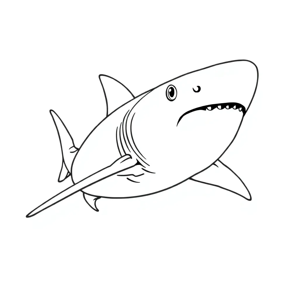 Shark coloring page