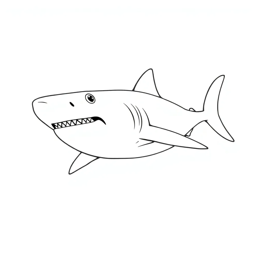 Shark coloring page