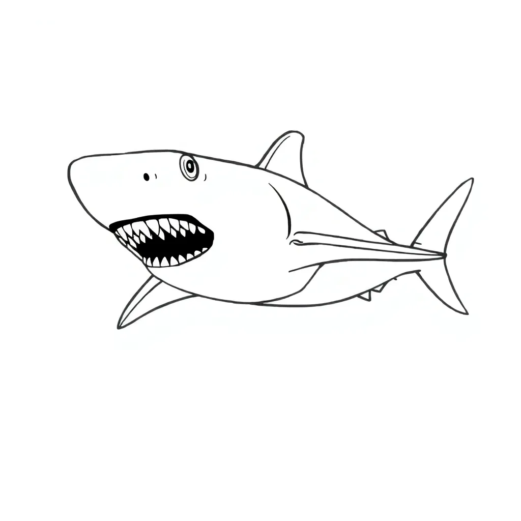 Shark coloring page