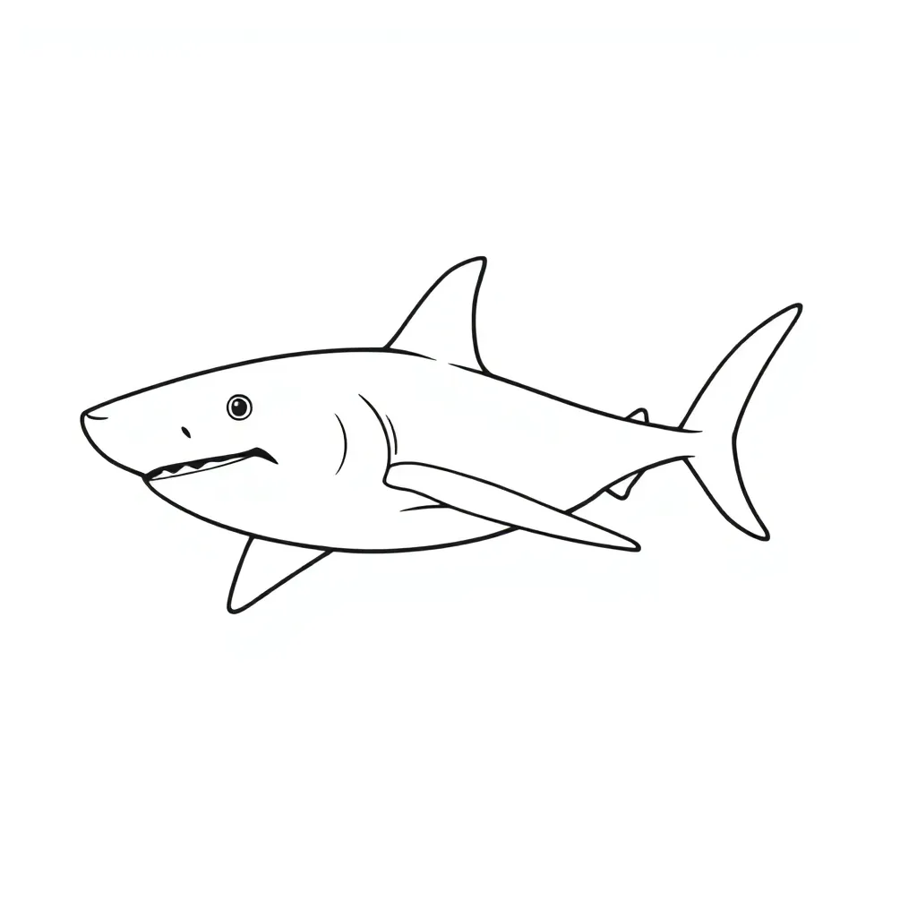 Shark coloring page
