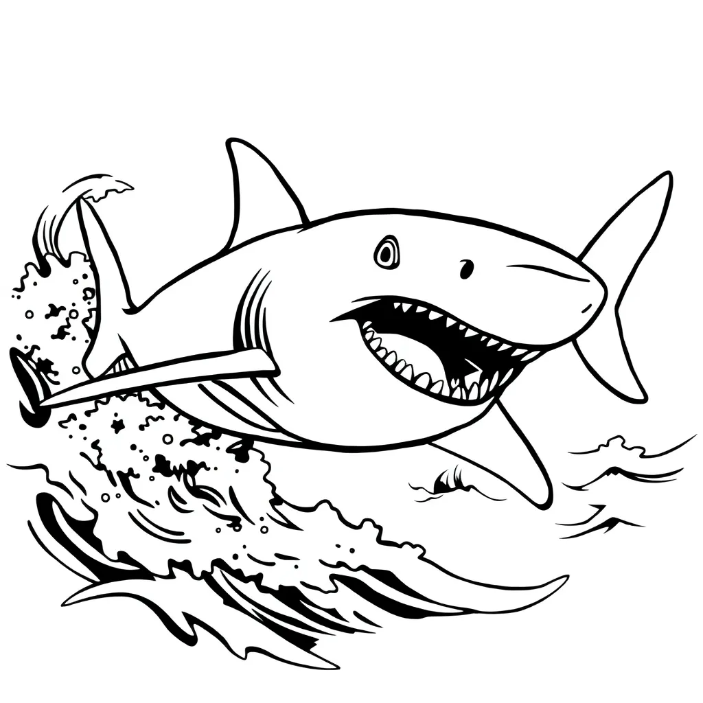 Shark coloring page