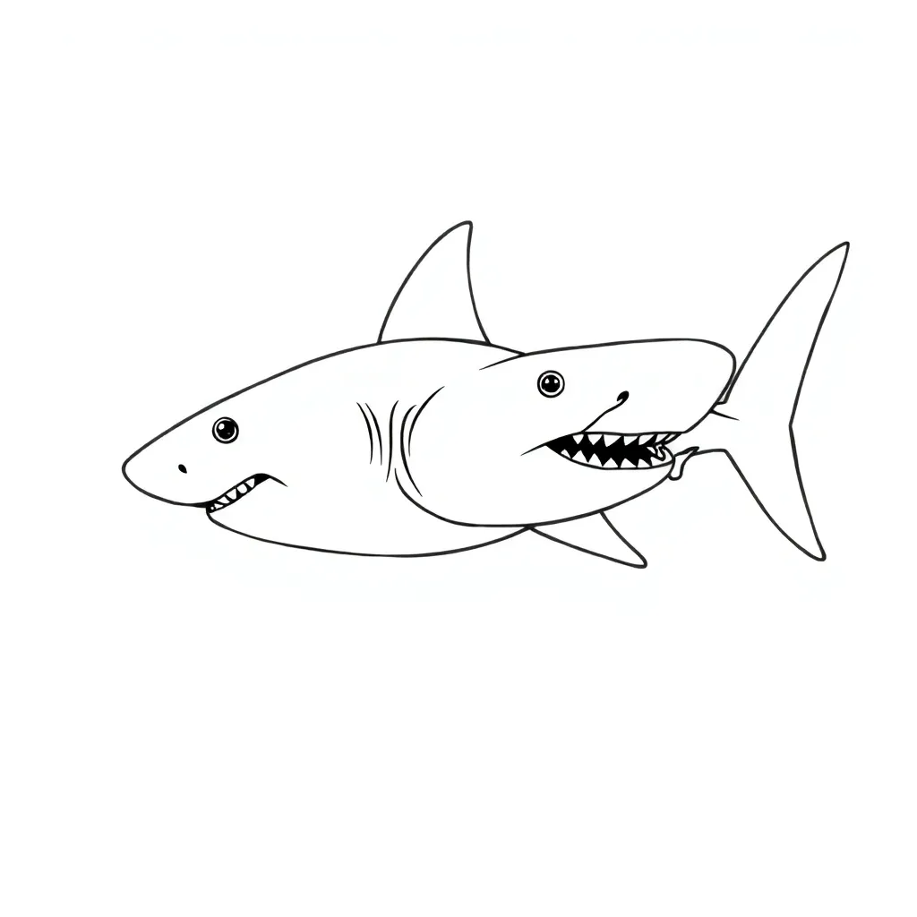 Shark coloring page