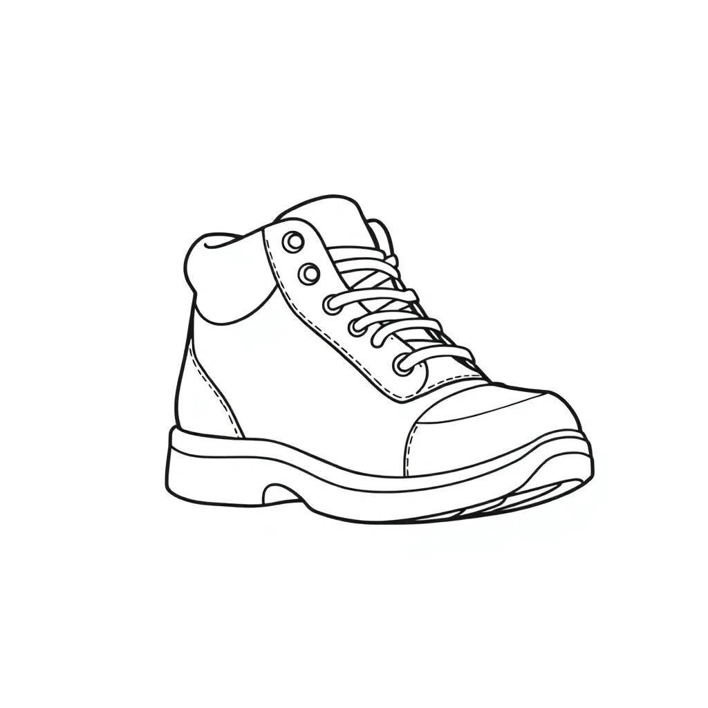 Shoe coloring page