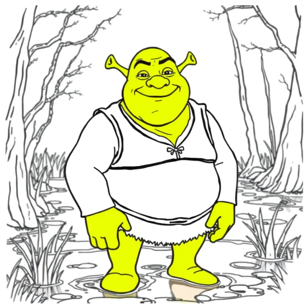 Shrek coloring page