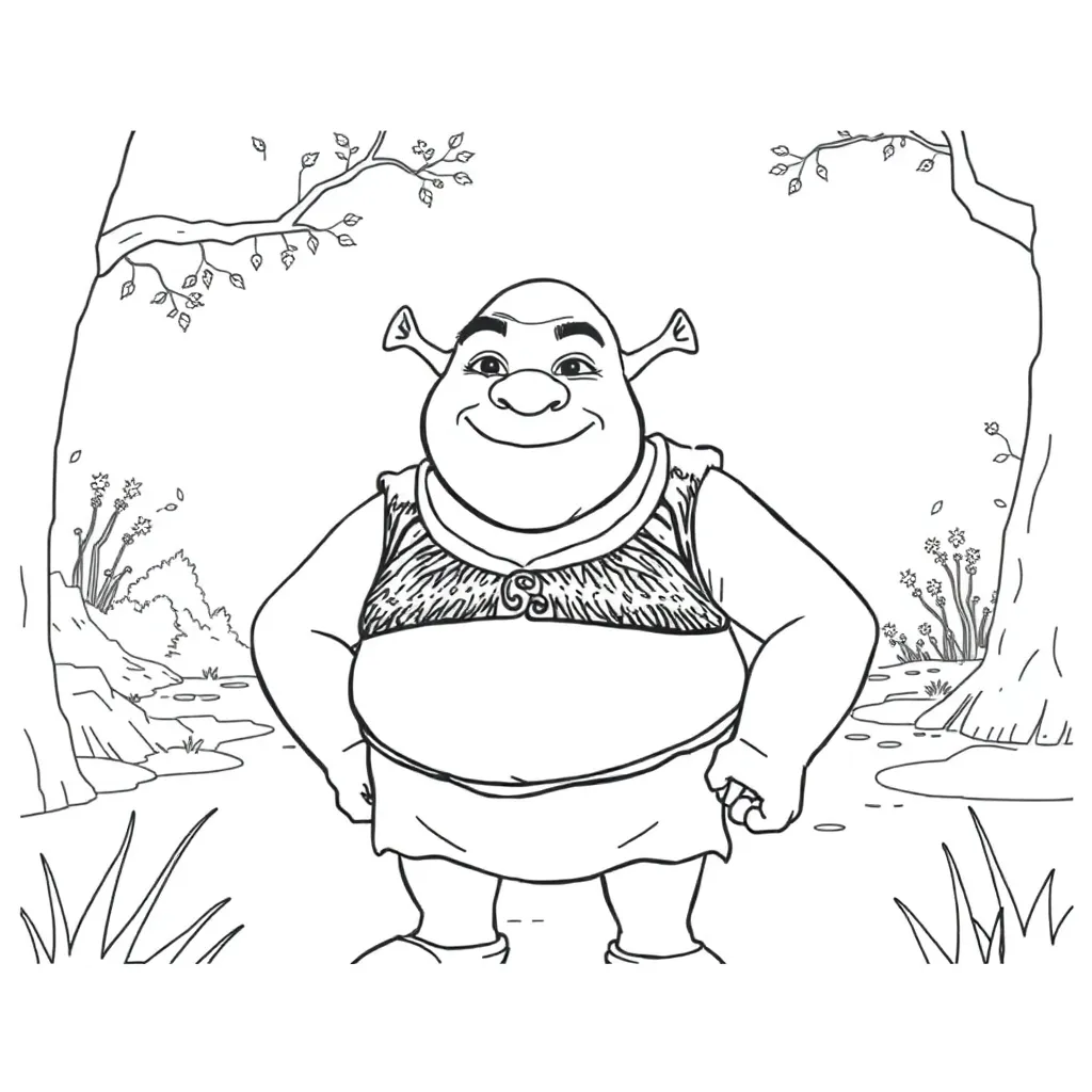 Shrek coloring page
