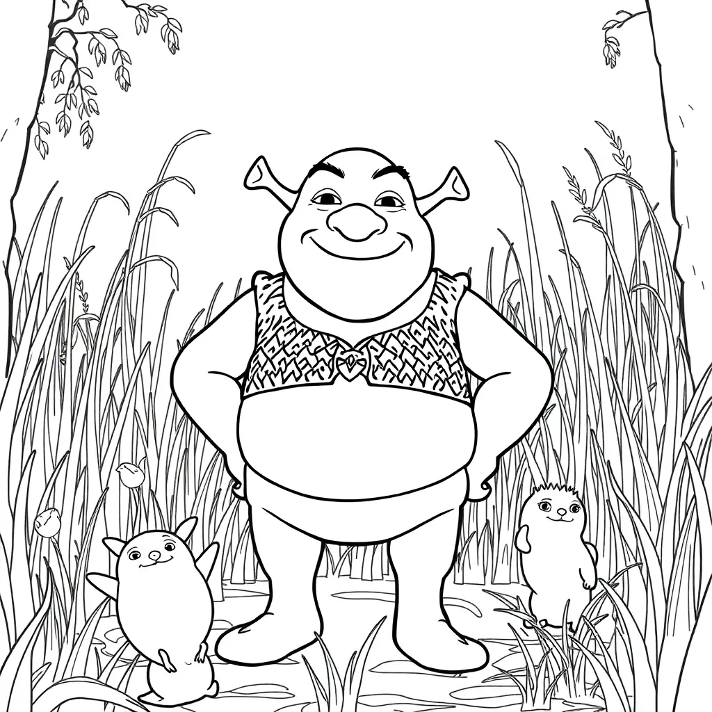 Shrek coloring page