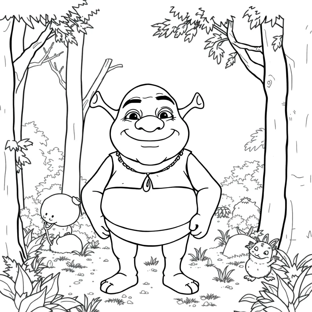 Shrek coloring page
