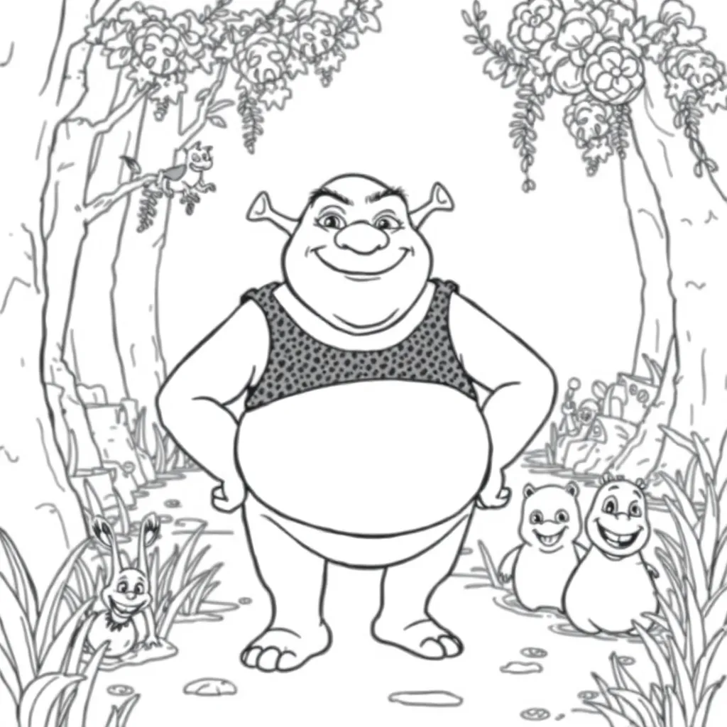 Shrek coloring page