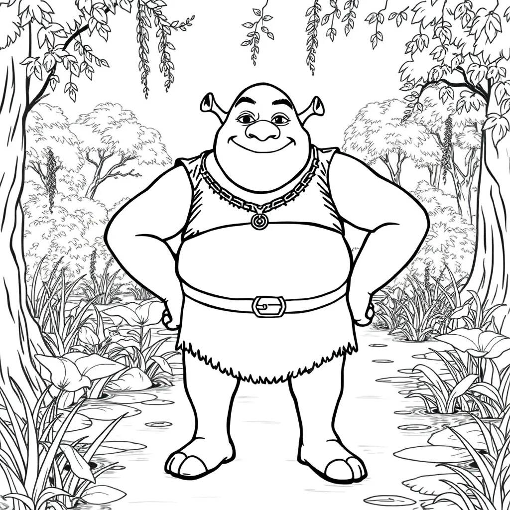 Shrek coloring page