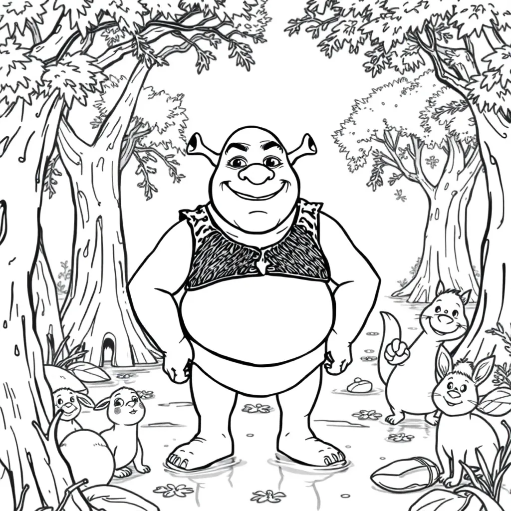 Shrek coloring page