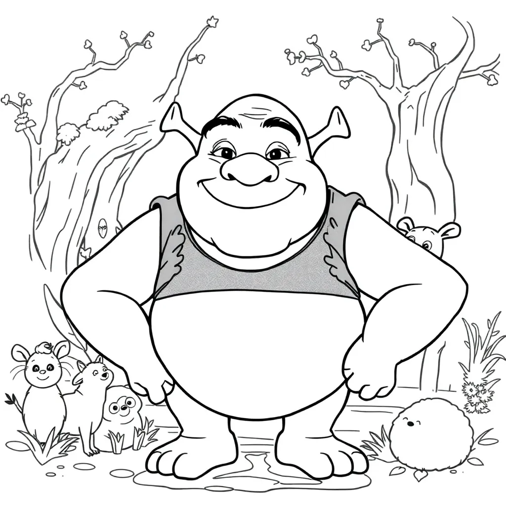 Shrek coloring page