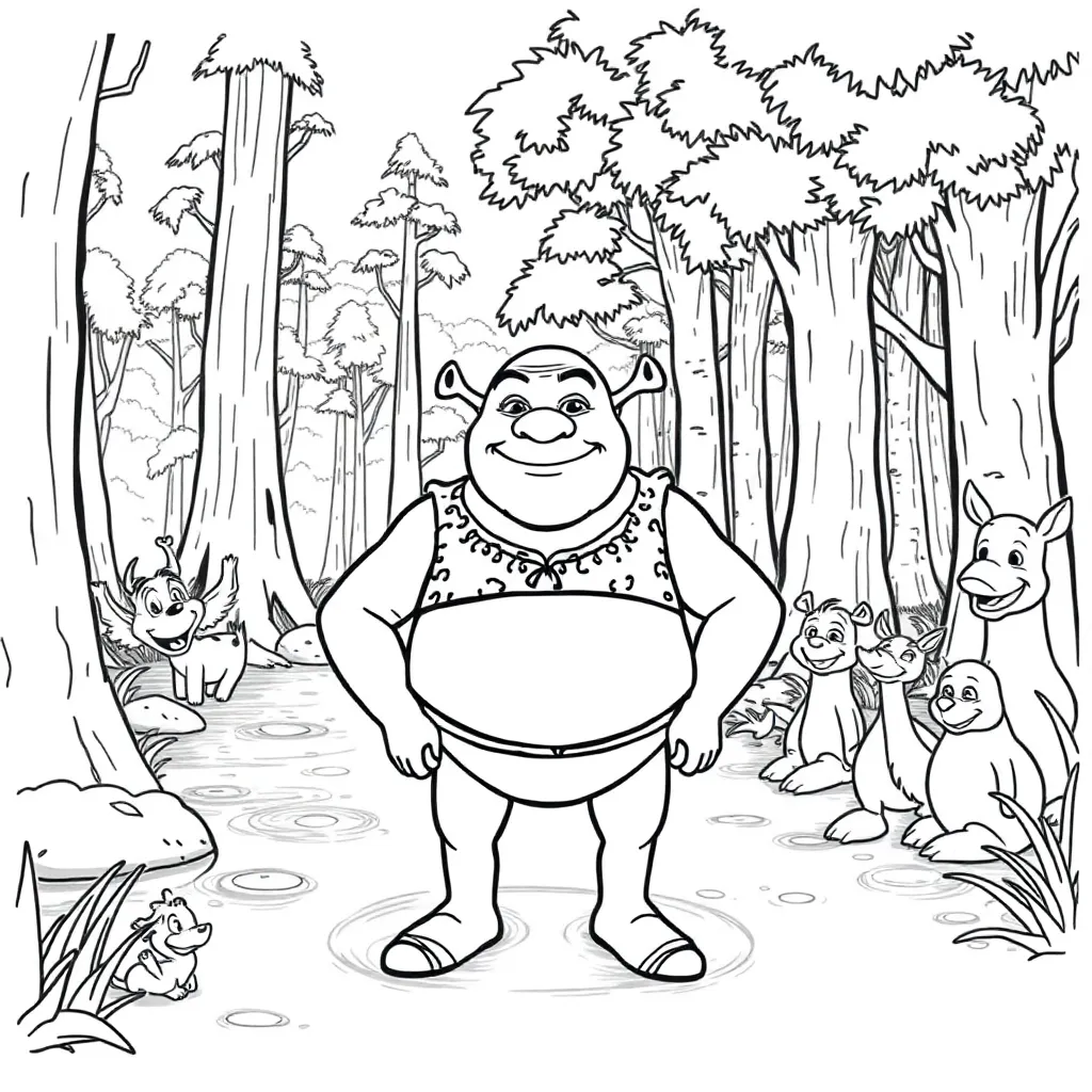 Shrek coloring page
