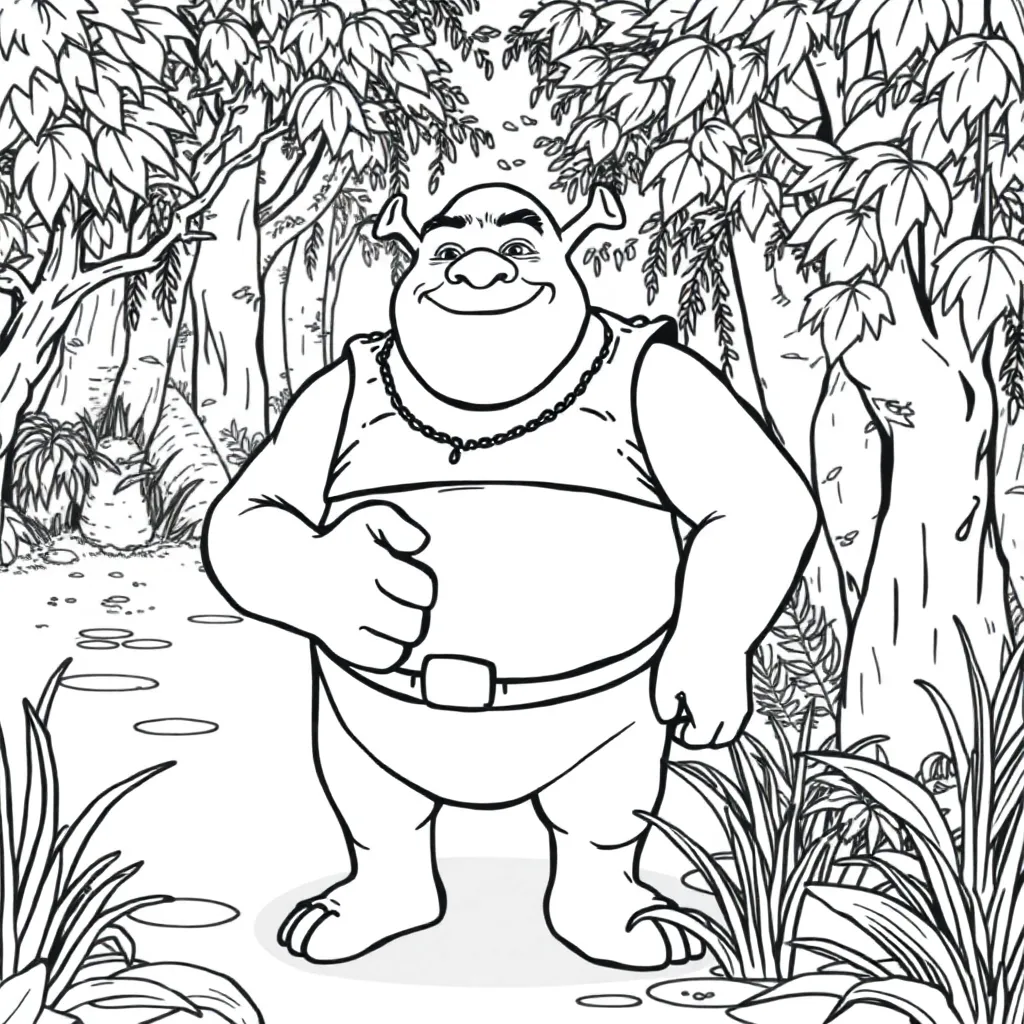 Shrek coloring page