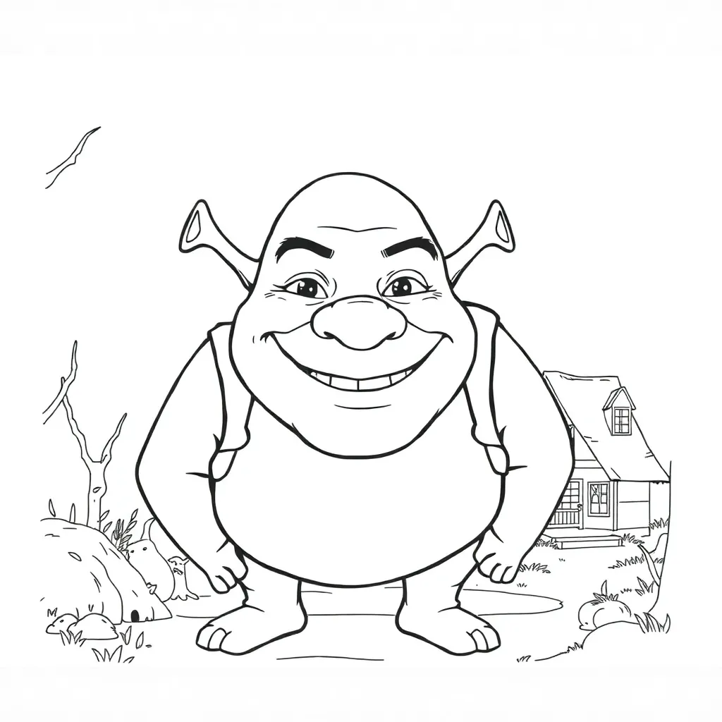 Shrek coloring page