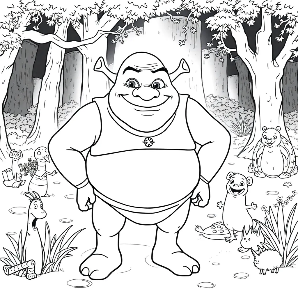 Shrek coloring page