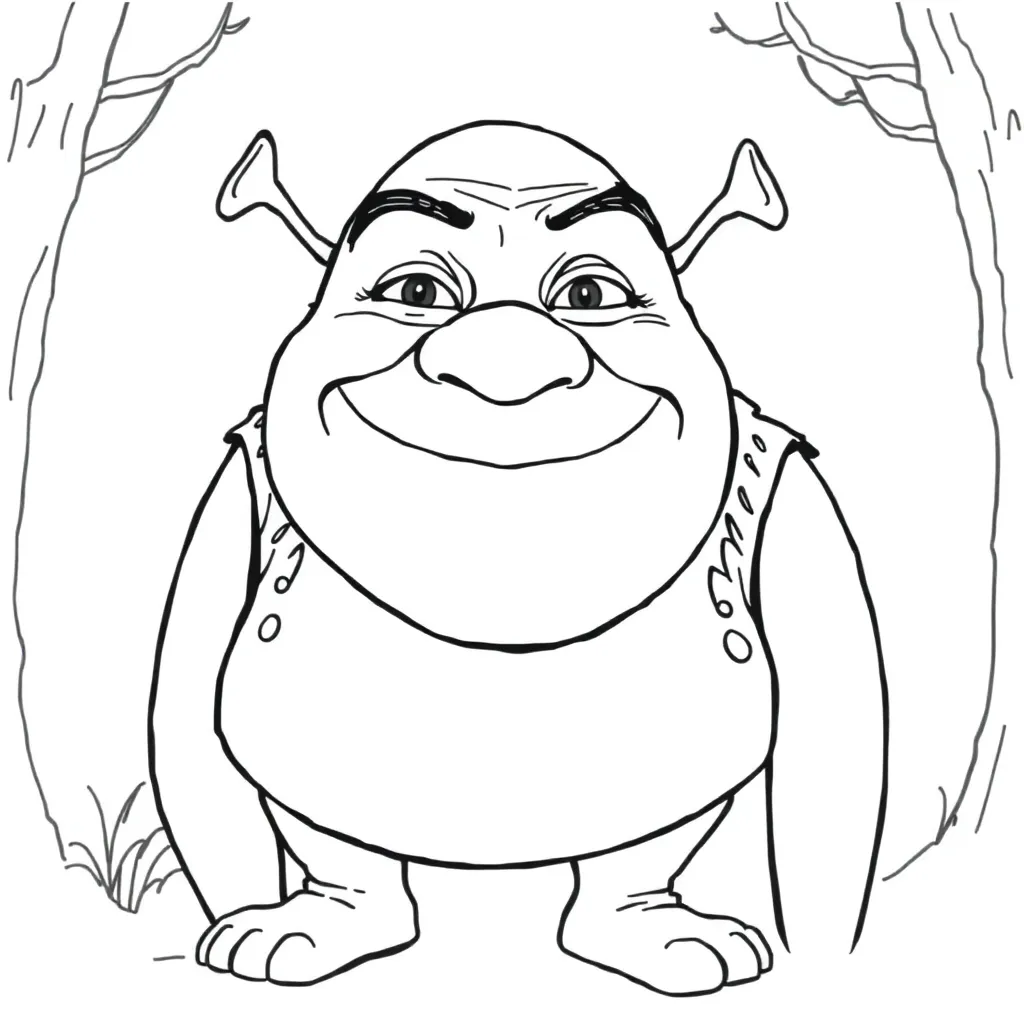 Shrek coloring page