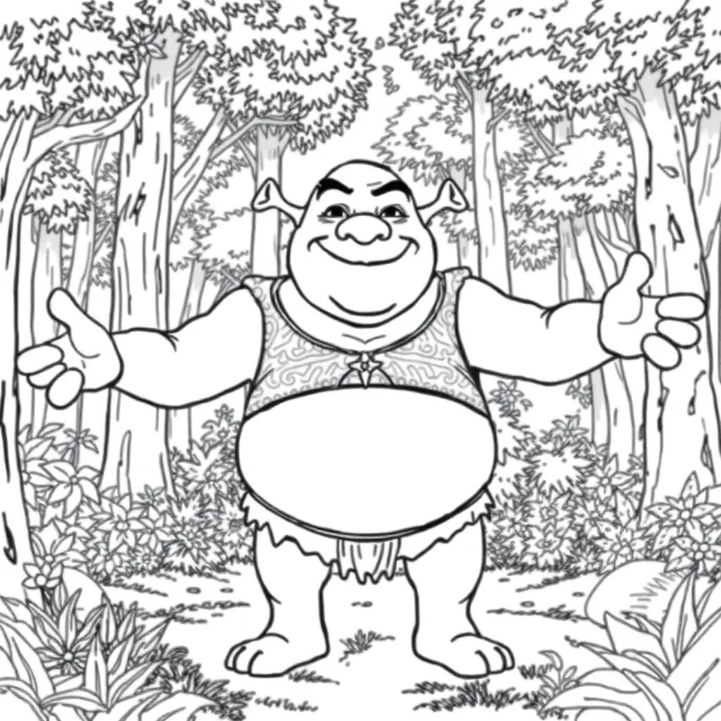 Shrek coloring page