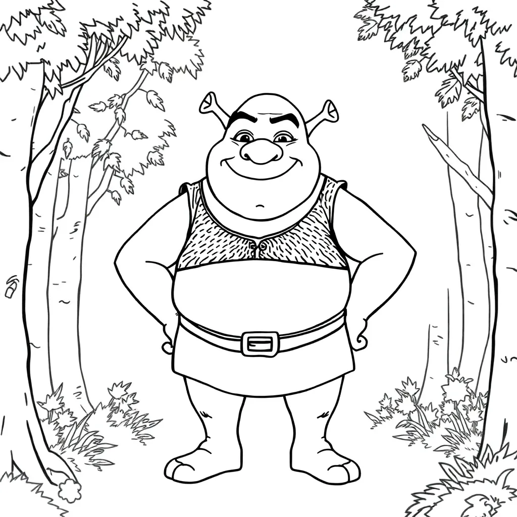 Shrek coloring page