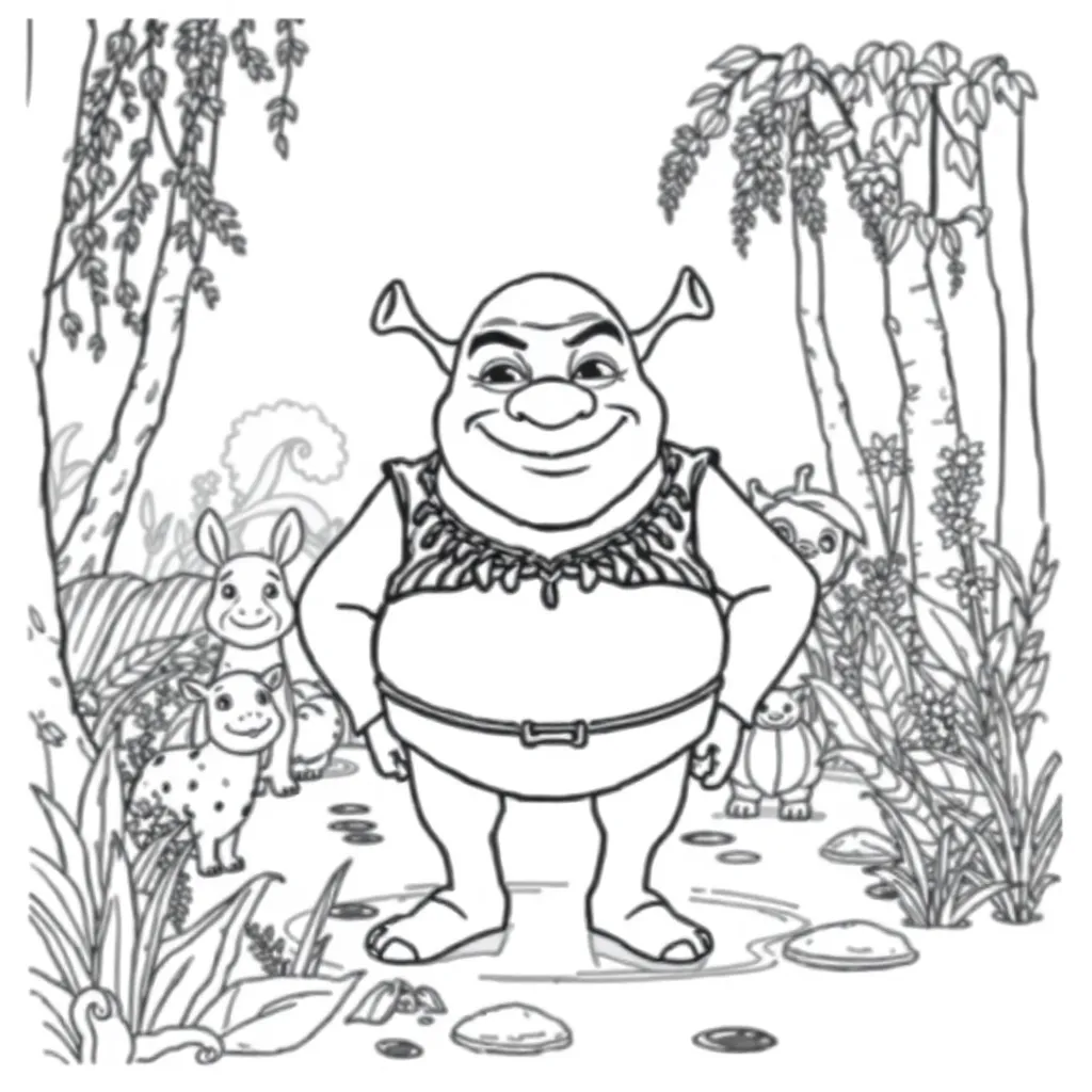 Shrek coloring page