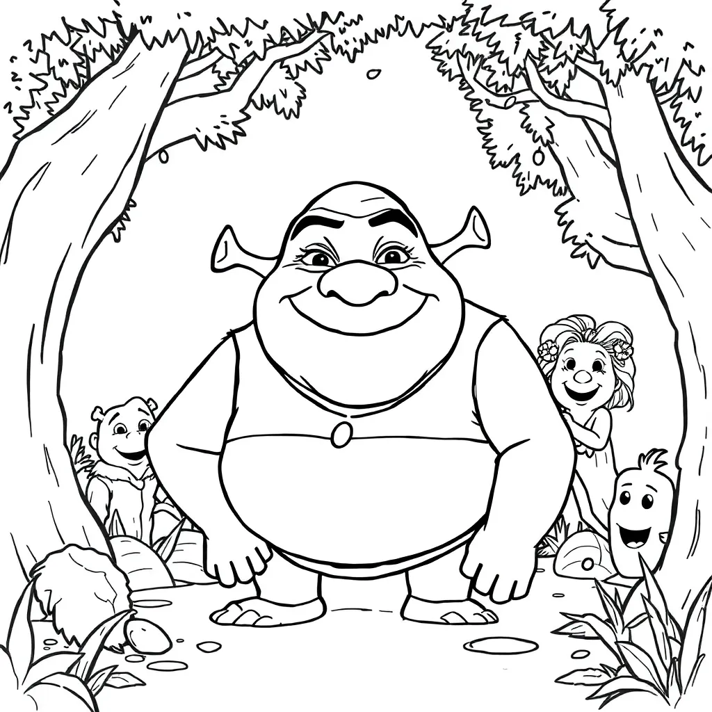 Shrek coloring page
