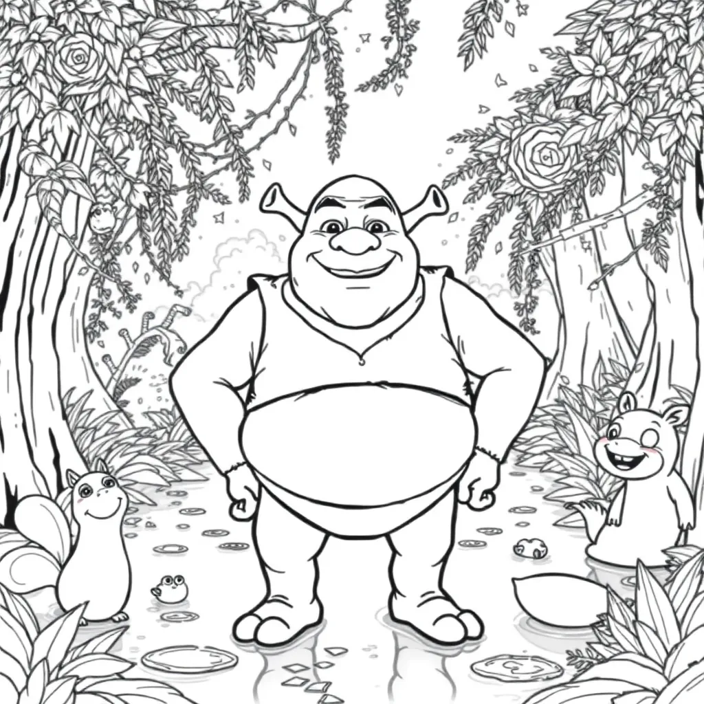 Shrek coloring page