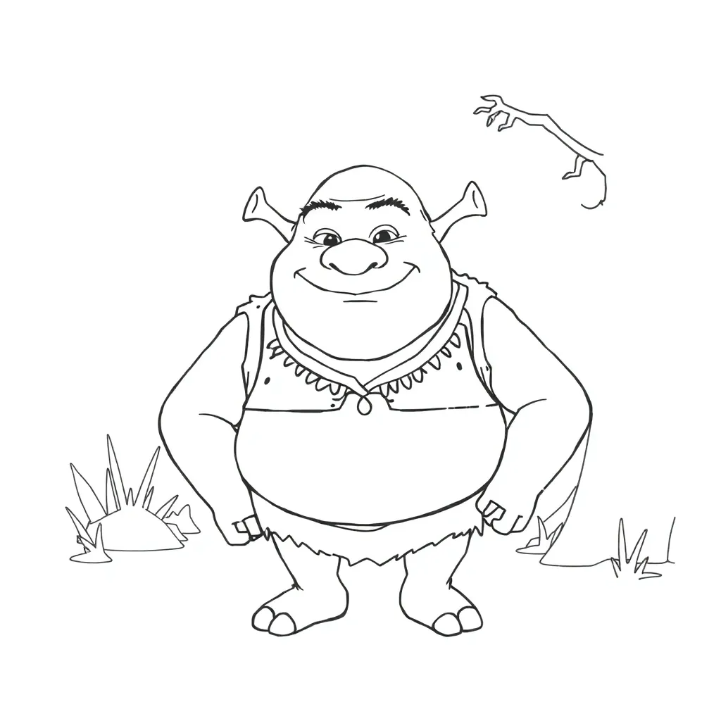 Shrek coloring page