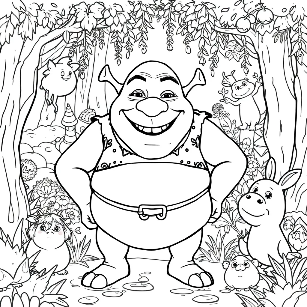 Shrek coloring page