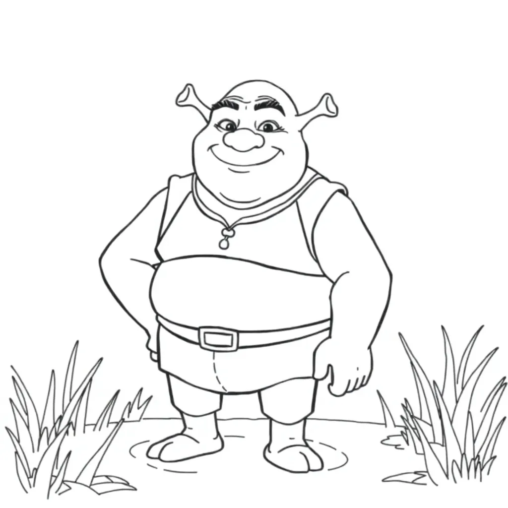 Shrek coloring page