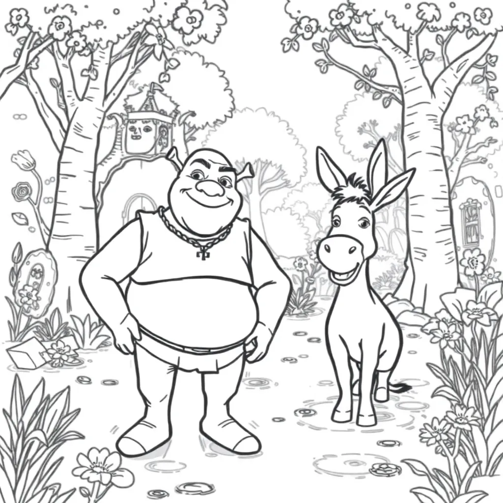 Shrek coloring page