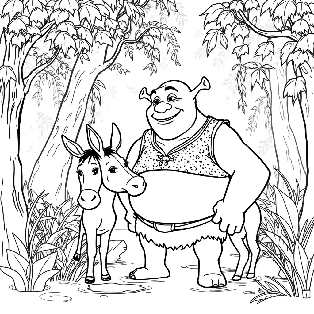 Shrek coloring page