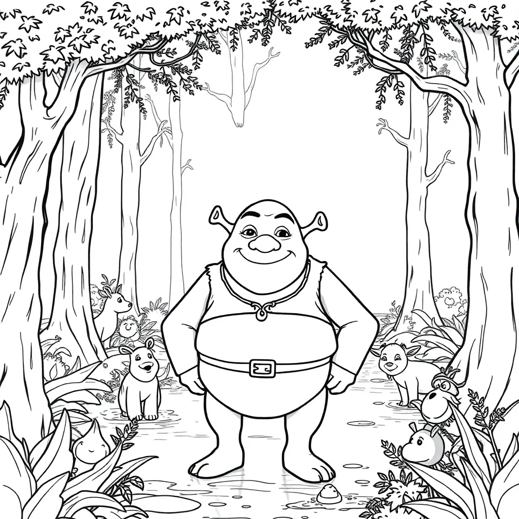 Shrek coloring page