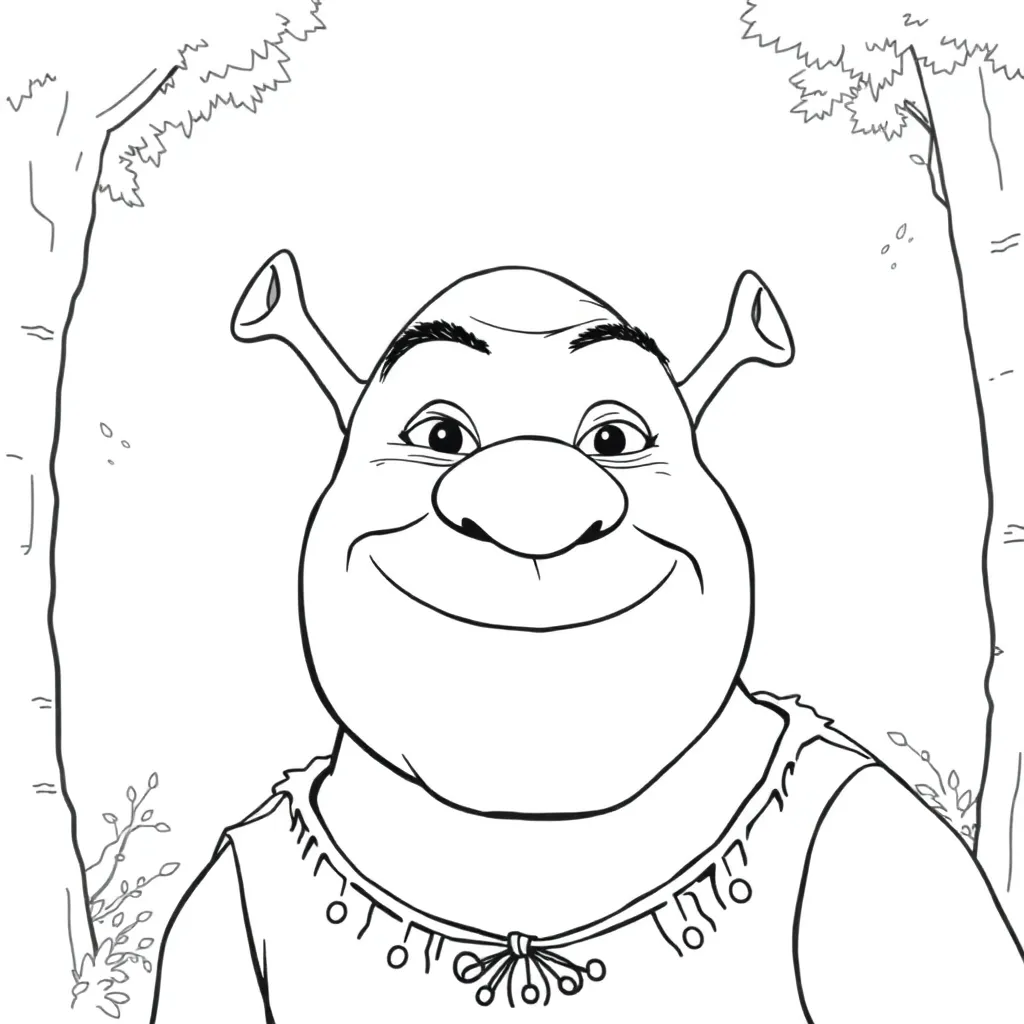 Shrek coloring page
